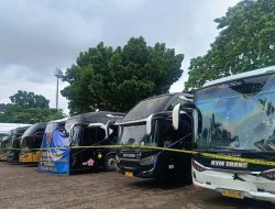 Bareskrim Polri sita tujuh bus PO KYM terkait kasus besar di Indonesia