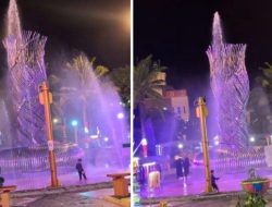Taman Bekapai Viral, Air Mancur Kembali Bercahaya
