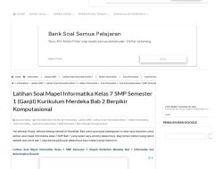 50 Soal PAS Informatika Kelas 7 SMP Semester 2 2026 dengan Jawaban