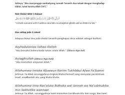 Niat Sholat Tarawih di Masjid dan Sendirian